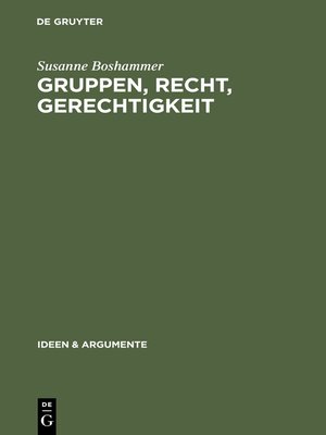 cover image of Gruppen, Recht, Gerechtigkeit